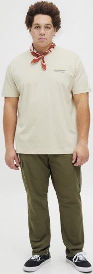 Jack & Jones Lington Crew Neck T-Shirt White - T-shirts - Grote Maten T-shirts Heren