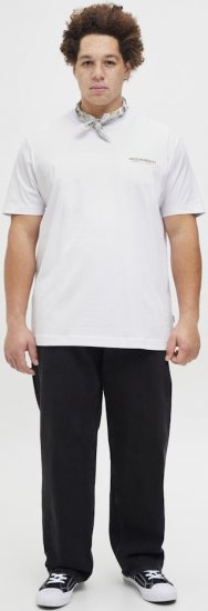 Jack & Jones Lington Crew Neck T-Shirt Bright White - T-shirts - Grote Maten T-shirts Heren