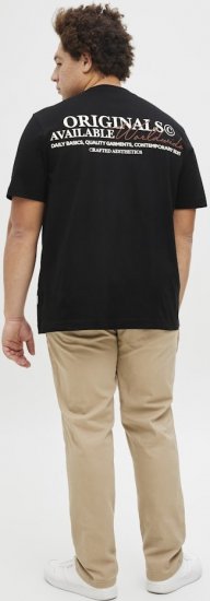Jack & Jones Lington Crew Neck T-Shirt Black - T-shirts - Grote Maten T-shirts Heren