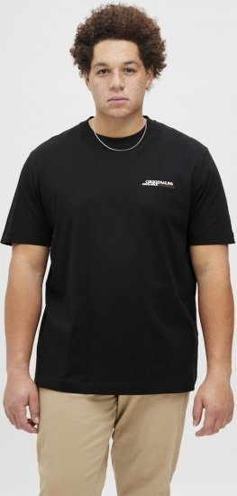 Jack & Jones Lington Crew Neck T-Shirt Black - T-shirts - Grote Maten T-shirts Heren