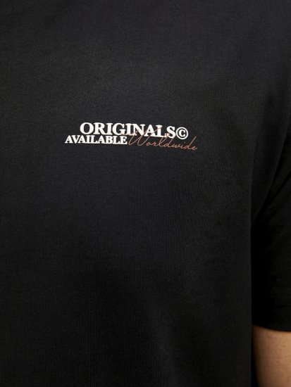 Jack & Jones Lington Crew Neck T-Shirt Black - T-shirts - Grote Maten T-shirts Heren