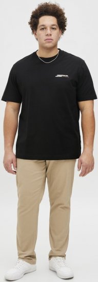 Jack & Jones Lington Crew Neck T-Shirt Black - T-shirts - Grote Maten T-shirts Heren