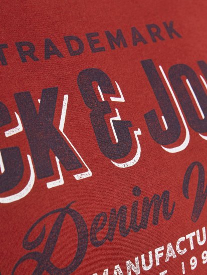 Jack & Jones JJELOGO TEE Red - T-shirts - Grote Maten T-shirts Heren