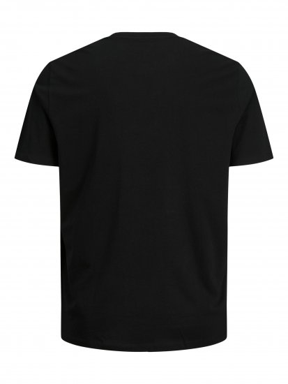 Jack & Jones JJELOGO TEE Black - T-shirts - Grote Maten T-shirts Heren