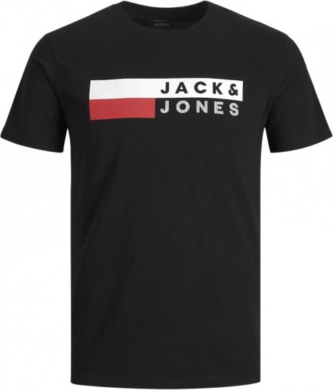 Jack & Jones CORP Logo T-Shirt Black/PLAY 4 - T-shirts - Grote Maten T-shirts Heren