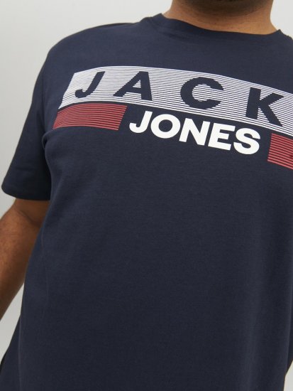 Jack & Jones CORP Logo T-Shirt Navy/PLAY 4 - T-shirts - Grote Maten T-shirts Heren