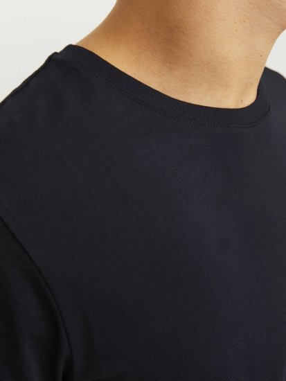 Jack & Jones CORP Logo T-Shirt Black w Small Black Print - T-shirts - Grote Maten T-shirts Heren
