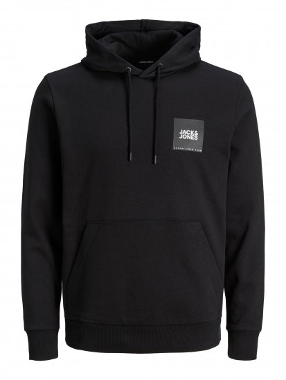 Jack & Jones JJLOCK SWEAT HOOD Black - Sweaters & hoodies - Sweaters & Hoodies Grote Maten Heren