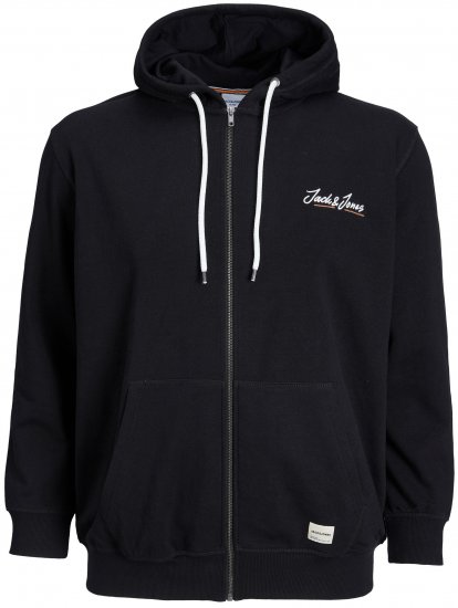 Jack & Jones JORPAUL TONS ZIP Hoodie Black - Sweaters & hoodies - Sweaters & Hoodies Grote Maten Heren