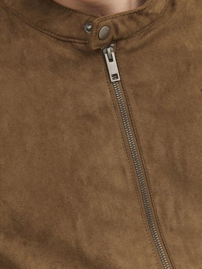 Jack & Jones Rocky Urban Rider Leather Jacket Brown - Jassen - Grote Maten Herenjassen
