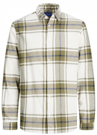 Jack & Jones JORJOSHUA Checked Shirt Dusty Olive - Hemden - Overhemden Grote Maten Heren