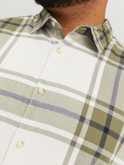 Jack & Jones JORJOSHUA Checked Shirt Dusty Olive - Hemden - Overhemden Grote Maten Heren