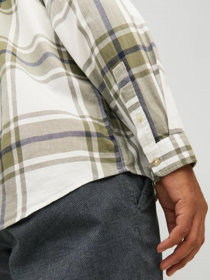 Jack & Jones JORJOSHUA Checked Shirt Dusty Olive - Hemden - Overhemden Grote Maten Heren