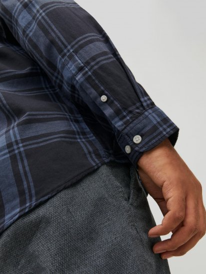 Jack & Jones JORJOSHUA Checked Shirt Navy - Hemden - Overhemden Grote Maten Heren