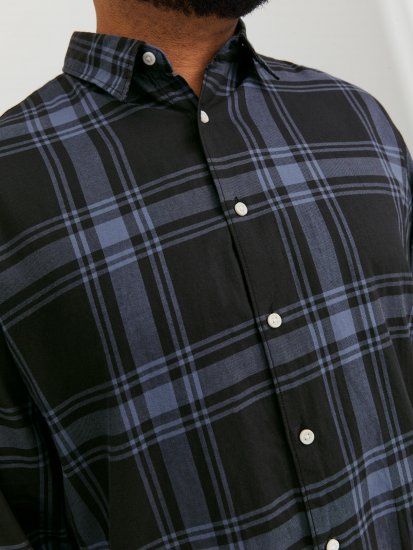 Jack & Jones JORJOSHUA Checked Shirt Navy - Hemden - Overhemden Grote Maten Heren