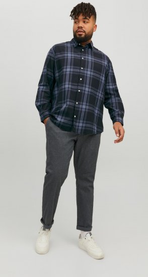 Jack & Jones JORJOSHUA Checked Shirt Navy - Hemden - Overhemden Grote Maten Heren