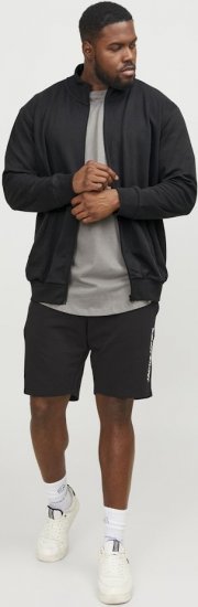 Jack & Jones PAULOS Turtleneck Zip Sweatshirt Black - Sweaters & hoodies - Sweaters & Hoodies Grote Maten Heren