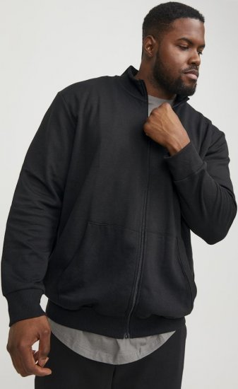 Jack & Jones PAULOS Turtleneck Zip Sweatshirt Black - Sweaters & hoodies - Sweaters & Hoodies Grote Maten Heren