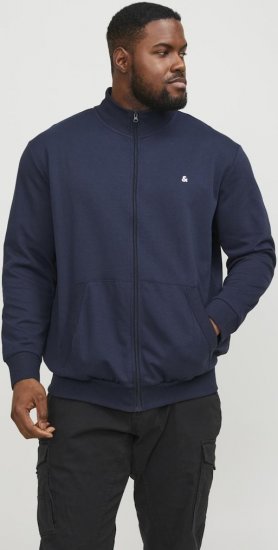 Jack & Jones PAULOS Turtleneck Zip Sweatshirt Navy Blazer - Sweaters & hoodies - Sweaters & Hoodies Grote Maten Heren