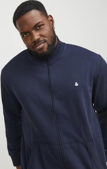 Jack & Jones PAULOS Turtleneck Zip Sweatshirt Navy Blazer - Sweaters & hoodies - Sweaters & Hoodies Grote Maten Heren