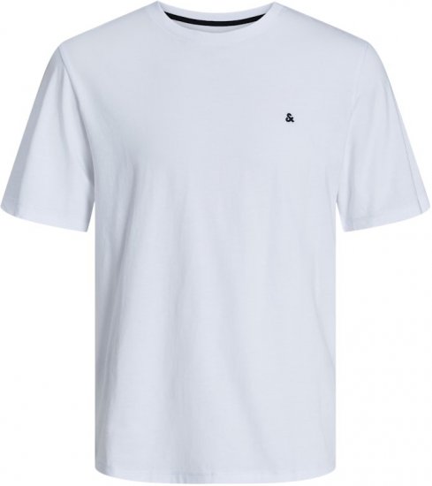 Jack & Jones PAULOS T-Shirt White - T-shirts - Grote Maten T-shirts Heren