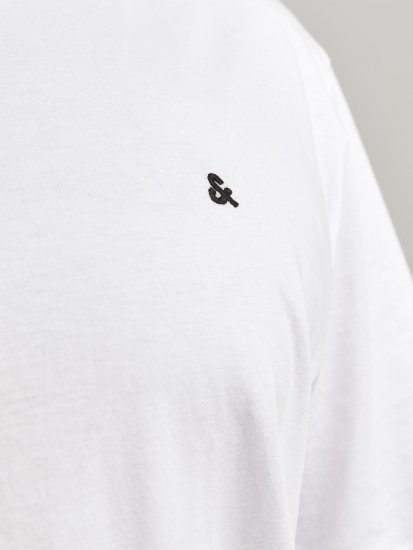 Jack & Jones PAULOS T-Shirt White - T-shirts - Grote Maten T-shirts Heren