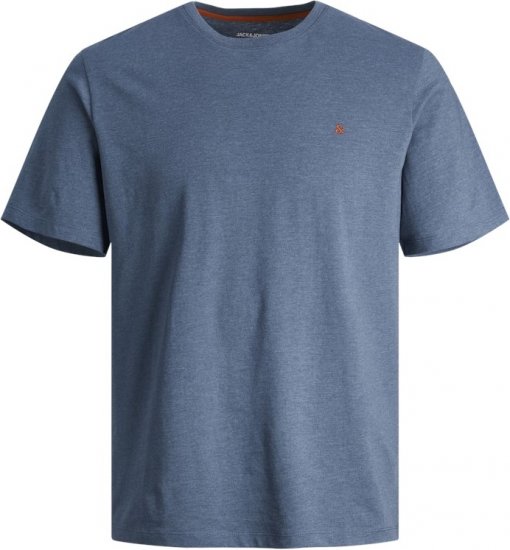 Jack & Jones PAULOS T-Shirt Denim Blue - T-shirts - Grote Maten T-shirts Heren
