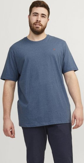Jack & Jones PAULOS T-Shirt Denim Blue - T-shirts - Grote Maten T-shirts Heren