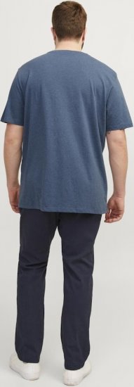 Jack & Jones PAULOS T-Shirt Denim Blue - T-shirts - Grote Maten T-shirts Heren