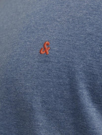 Jack & Jones PAULOS T-Shirt Denim Blue - T-shirts - Grote Maten T-shirts Heren