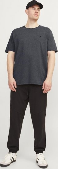 Jack & Jones PAULOS T-Shirt Dark Grey Melange - T-shirts - Grote Maten T-shirts Heren