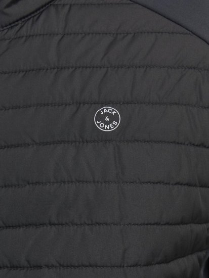 Jack & Jones MULTI SET-IN Sleeves Quilted Jacket With Collar Black - Jassen - Grote Maten Herenjassen