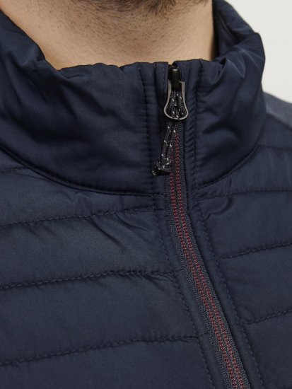 Jack & Jones MULTI SET-IN Sleeves Quilted Jacket With Collar Navy Blazer - Jassen - Grote Maten Herenjassen