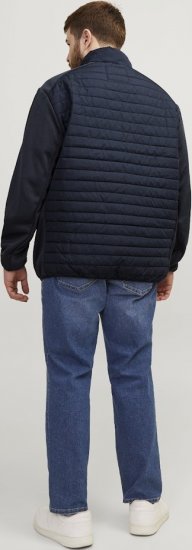 Jack & Jones MULTI SET-IN Sleeves Quilted Jacket With Collar Navy Blazer - Jassen - Grote Maten Herenjassen