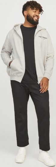 Jack & Jones ESTERBRO Zip Hoodie Light Grey - Sweaters & hoodies - Sweaters & Hoodies Grote Maten Heren