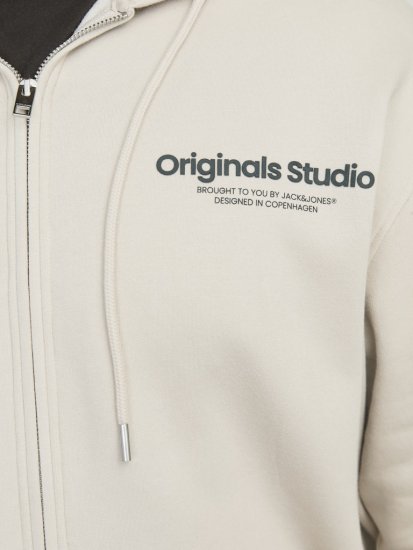 Jack & Jones ESTERBRO Zip Hoodie Light Grey - Sweaters & hoodies - Sweaters & Hoodies Grote Maten Heren