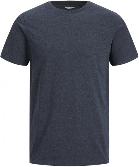Jack & Jones ORGANIC T-Shirt Navy Blazer/Melange - T-shirts - Grote Maten T-shirts Heren