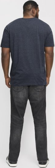 Jack & Jones ORGANIC T-Shirt Navy Blazer/Melange - T-shirts - Grote Maten T-shirts Heren