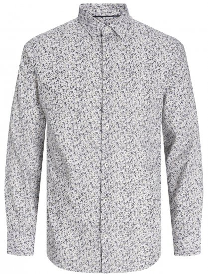 Jack & Jones JPRBLANORDIC LS Shirt White - Hemden - Overhemden Grote Maten Heren