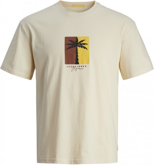 Jack & Jones JORMARBELLA BRANDING TEE SS Buttercream - T-shirts - Grote Maten T-shirts Heren