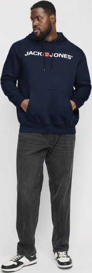 Jack & Jones CORP OLD LOGO REG FIT Hoodie Navy Blazer - Sweaters & hoodies - Sweaters & Hoodies Grote Maten Heren