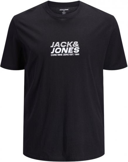 Jack & Jones Tarmac Branding Crew Neck T-Shirt Black - T-shirts - Grote Maten T-shirts Heren