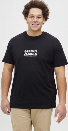 Jack & Jones Tarmac Branding Crew Neck T-Shirt Black - T-shirts - Grote Maten T-shirts Heren