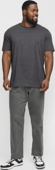Jack & Jones ORGANIC T-Shirt Dark Grey Melange - T-shirts - Grote Maten T-shirts Heren