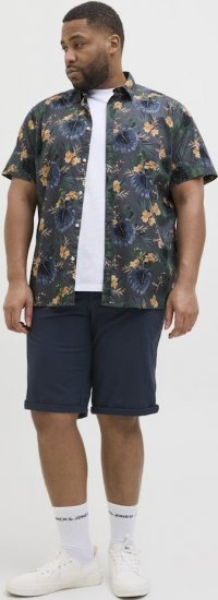 Jack & Jones Hawaii AOP Shirt Grey - Hemden - Overhemden Grote Maten Heren