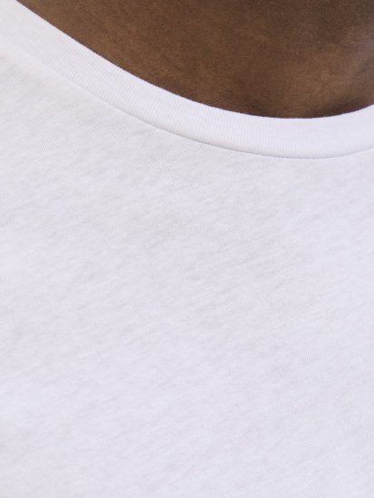  Jack & Jones Jaxon Crew Neck T-Shirt White - T-shirts - Grote Maten T-shirts Heren