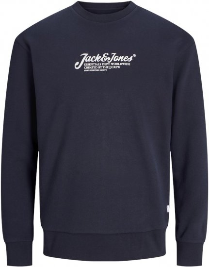 Jack & Jones Beau Crew Neck Sweatshirt Blue - Sweaters & hoodies - Sweaters & Hoodies Grote Maten Heren