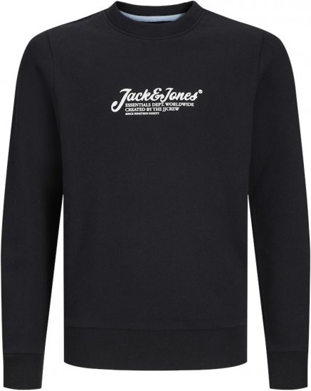 Jack & Jones Beau Crew Neck Sweatshirt Black - Sweaters & hoodies - Sweaters & Hoodies Grote Maten Heren