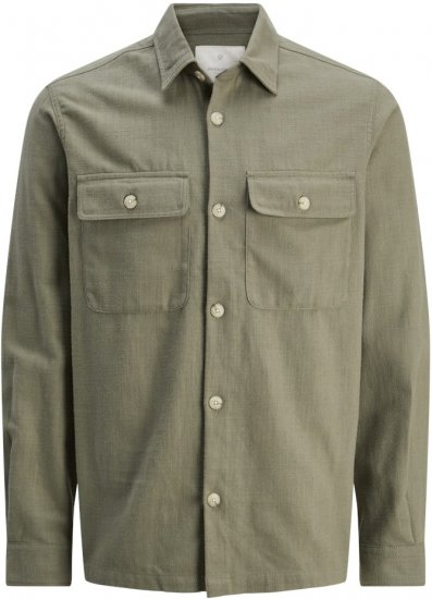Jack & Jones Raymond Spring Long Sleeve Overshirt Green - Hemden - Overhemden Grote Maten Heren