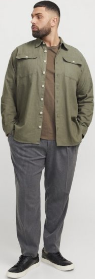 Jack & Jones Raymond Spring Long Sleeve Overshirt Green - Hemden - Overhemden Grote Maten Heren